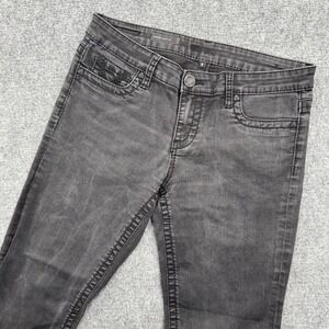 KUT Pants Size 8 Stevie Straight Leg Jeans Black Cotton Blend Women's